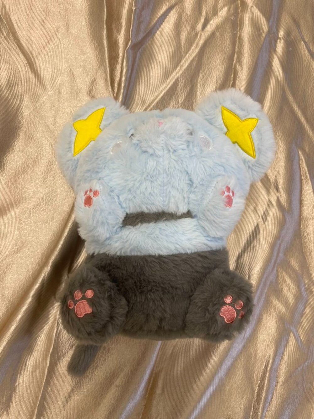 Blue Gray Plush Doll Costume Outfit